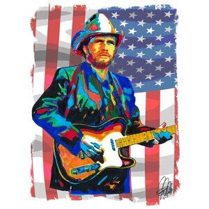 Merle Haggard Singer Guitar Country Music Poster Print Wall Art 18x24